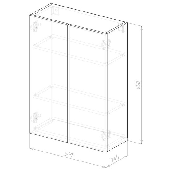 Шкаф EvaGold 58 см EG010149 - 3 Шкаф EvaGold 58 см EG010149 фото 3