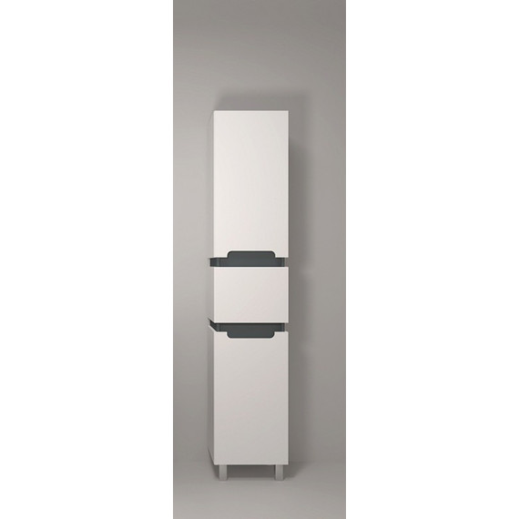 Пенал напольный EvaGold Vesta 40 см EG010420, белый/графит - 8 Пенал напольный EvaGold Vesta 40 см EG010420, белый/графит фото 8