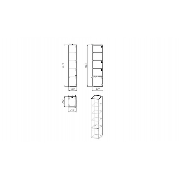 Пенал подвесной EvaGold Tai 40 см EG010429 - 8 Пенал подвесной EvaGold Tai 40 см EG010429 фото 8