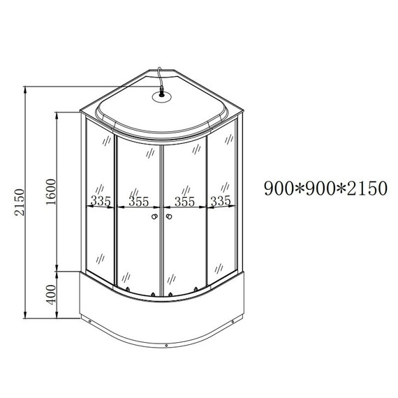 Душевая кабина EvaGold 90х90 см EG210011, хром/матовое - 5 Душевая кабина EvaGold 90х90 см EG210011, хром/матовое фото 5
