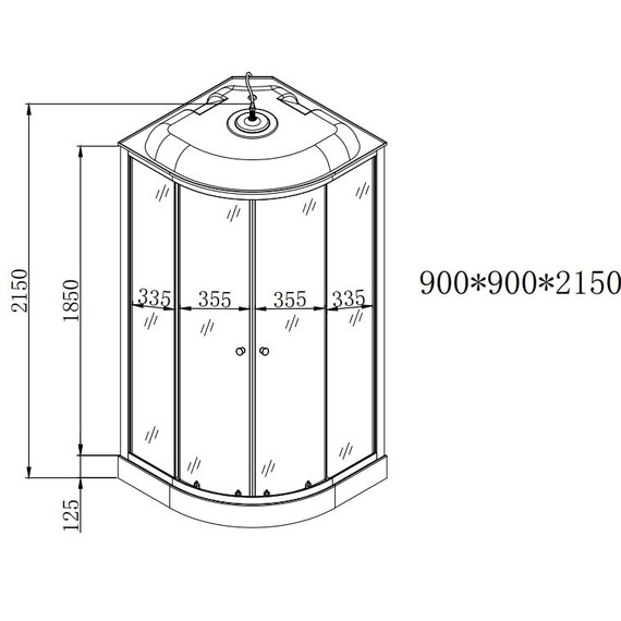 Душевая кабина EvaGold 90х90 см EG210024, чёрный/тонированное - 5 Душевая кабина EvaGold 90х90 см EG210024, чёрный/тонированное фото 5