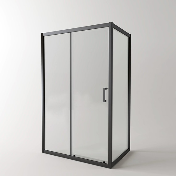 Душевое ограждение EvaGold 120х80 см EG220025, чёрный/прозрачное фото 3