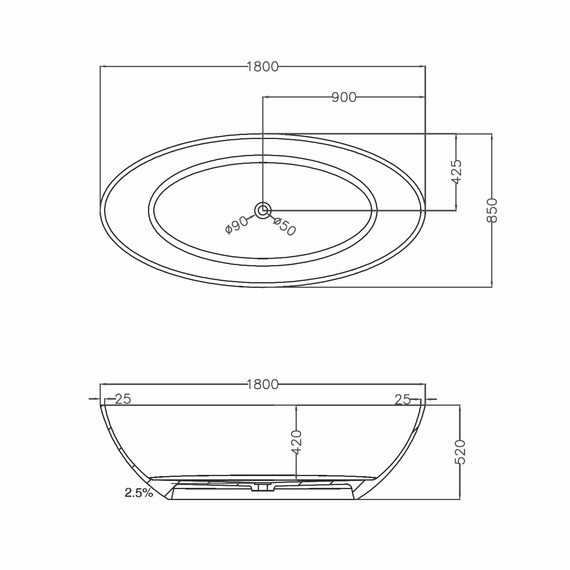 Ванна прозрачная Abber Kristall 180x85 см AT9702Vesuvian, оливковый - 5 Ванна прозрачная Abber Kristall 180x85 см AT9702Vesuvian, оливковый фото 5