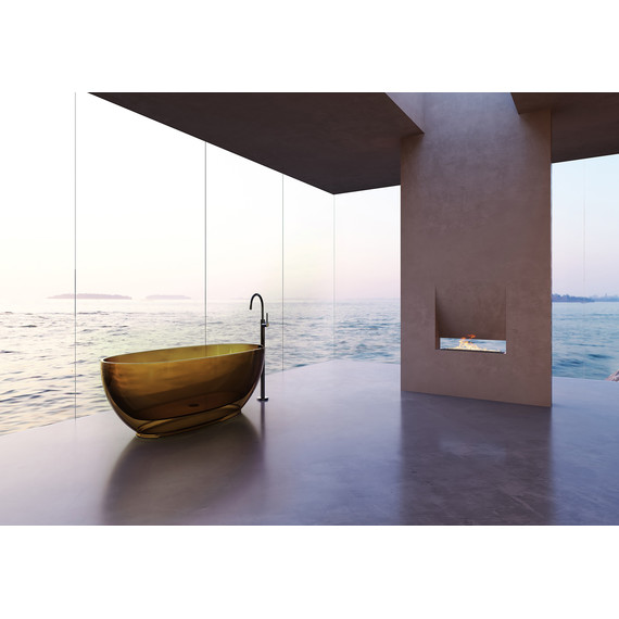 Ванна прозрачная Abber Kristall 170x75 см AT9703Vesuvian, оливковый фото 3