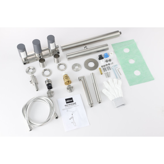 Душевая система для ванны с термостатом Abber Rund AF8753NG, никель - 2 Душевая система для ванны с термостатом Abber Rund AF8753NG, никель фото 2