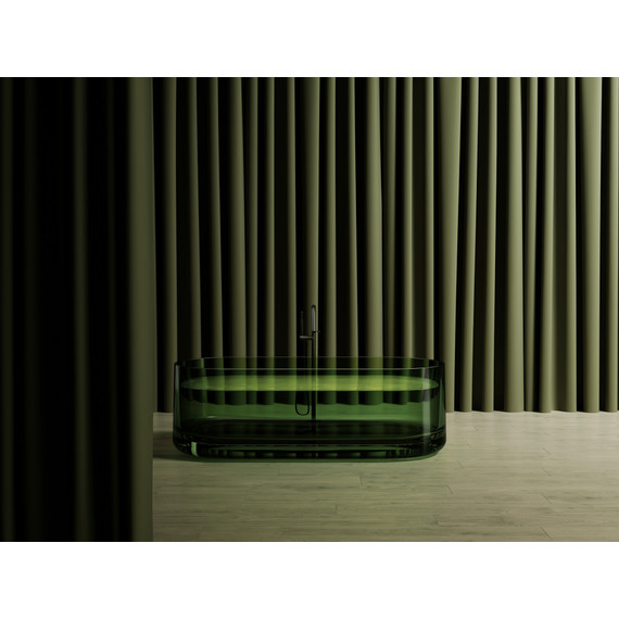 Ванна прозрачная Abber Kristall 170x75 см AT9708Emerald, зеленый фото 2