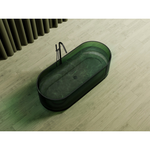 Ванна прозрачная Abber Kristall 170x75 см AT9708Emerald, зеленый фото 4