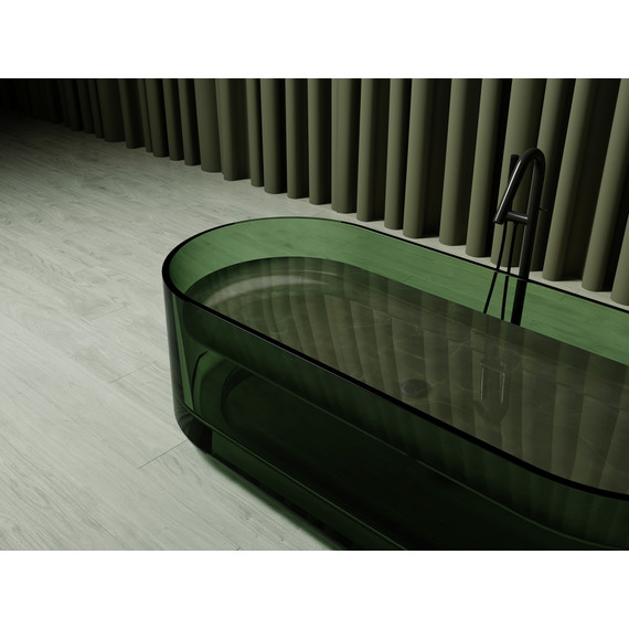 Ванна прозрачная Abber Kristall 170x75 см AT9708Emerald, зеленый фото 5