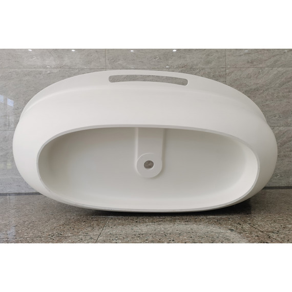 Ванна каменная Abber Stein 170x85 см AS9631, белый матовый фото 12