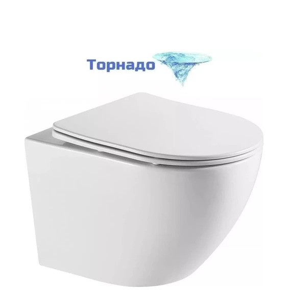 Инсталляция с подвесным унитазом комплект: Grohe Solido 38811KF0 с подвесным безободковым унитазом Azario Grado AZ-0046-UQ1 сиденье микролифт, крепление, кнопка смыва чёрная матовая (Система смыва Торнадо) фото 3