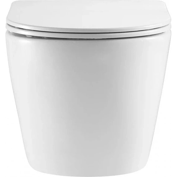 Инсталляция с подвесным унитазом комплект: Grohe Solido 38811KF0 с подвесным безободковым унитазом Azario Grado AZ-0046-UQ1 сиденье микролифт, крепление, кнопка смыва чёрная матовая (Система смыва Торнадо) фото 4