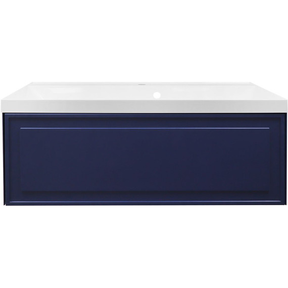 Тумба подвесная с раковиной Azario Belloni 100 см CS00098076, синий фото 3