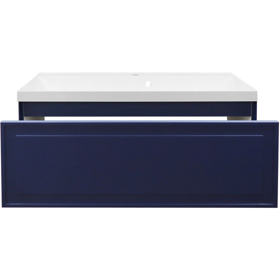 Тумба подвесная с раковиной Azario Belloni 100 см CS00098076, синий фото 4