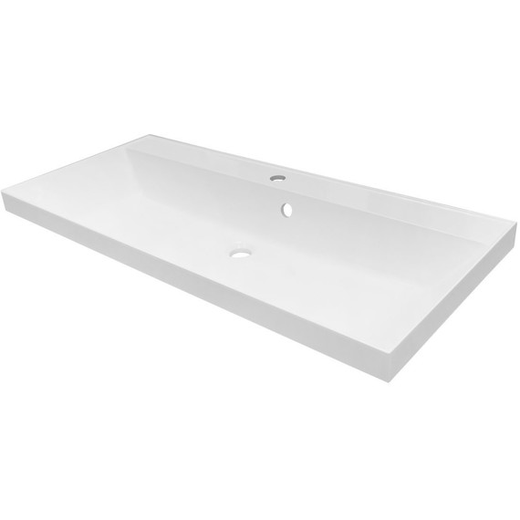 Тумба подвесная с раковиной Azario Belloni 100 см CS00098076, синий фото 2