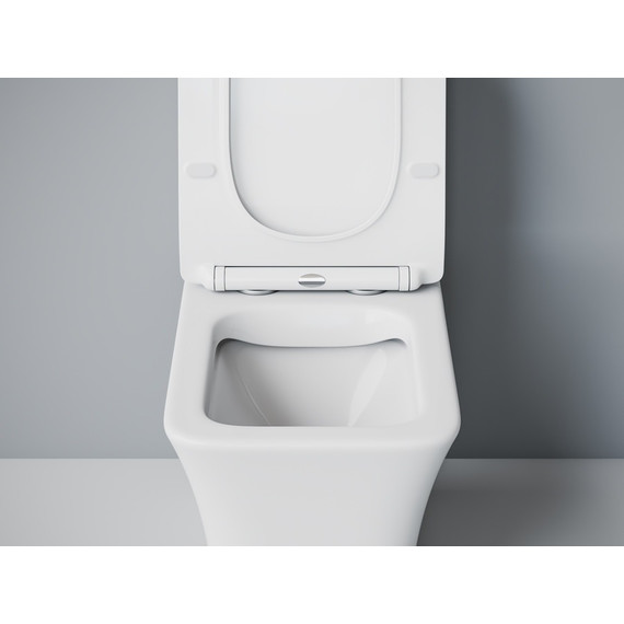 Унитаз-моноблок безободковый EvaGold EG050003 с тонкой крышкой микролифт - 5 Унитаз-моноблок безободковый EvaGold EG050003 с тонкой крышкой микролифт фото 5