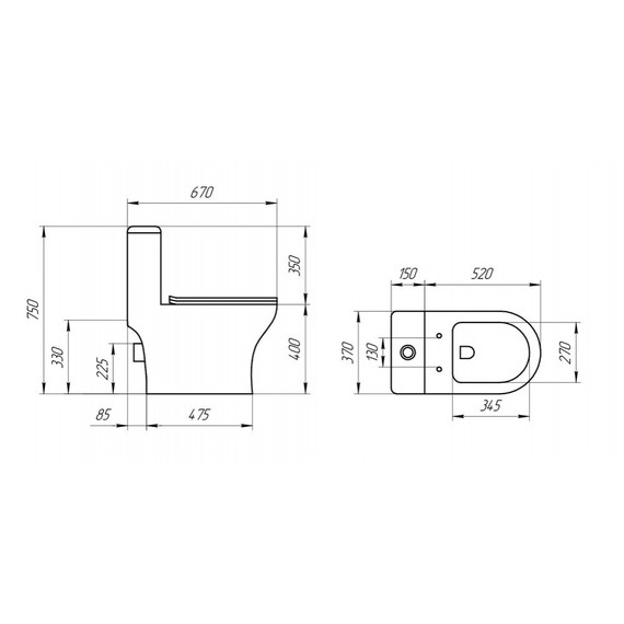 Унитаз-моноблок безободковый EvaGold EG050004 с тонкой крышкой микролифт - 13 Унитаз-моноблок безободковый EvaGold EG050004 с тонкой крышкой микролифт фото 13