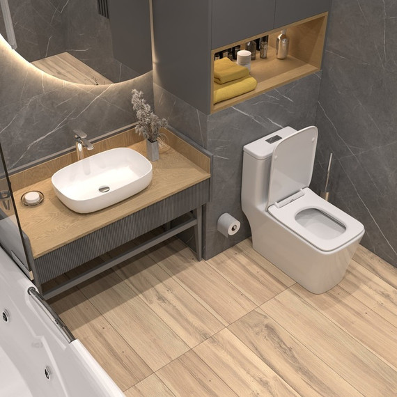 Унитаз-моноблок безободковый EvaGold EG050004 с тонкой крышкой микролифт - 4 Унитаз-моноблок безободковый EvaGold EG050004 с тонкой крышкой микролифт фото 4