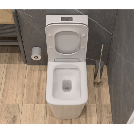 Унитаз-моноблок безободковый EvaGold EG050004 с тонкой крышкой микролифт - 5 Унитаз-моноблок безободковый EvaGold EG050004 с тонкой крышкой микролифт фото 5