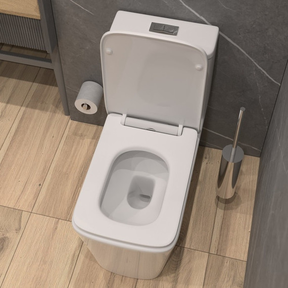 Унитаз-моноблок безободковый EvaGold EG050004 с тонкой крышкой микролифт - 7 Унитаз-моноблок безободковый EvaGold EG050004 с тонкой крышкой микролифт фото 7