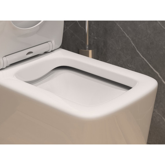 Унитаз-моноблок безободковый EvaGold EG050004 с тонкой крышкой микролифт - 8 Унитаз-моноблок безободковый EvaGold EG050004 с тонкой крышкой микролифт фото 8