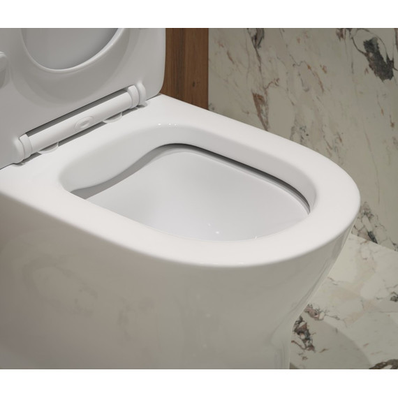 Унитаз-моноблок безободковый EvaGold EG050005 с тонкой крышкой микролифт - 8 Унитаз-моноблок безободковый EvaGold EG050005 с тонкой крышкой микролифт фото 8