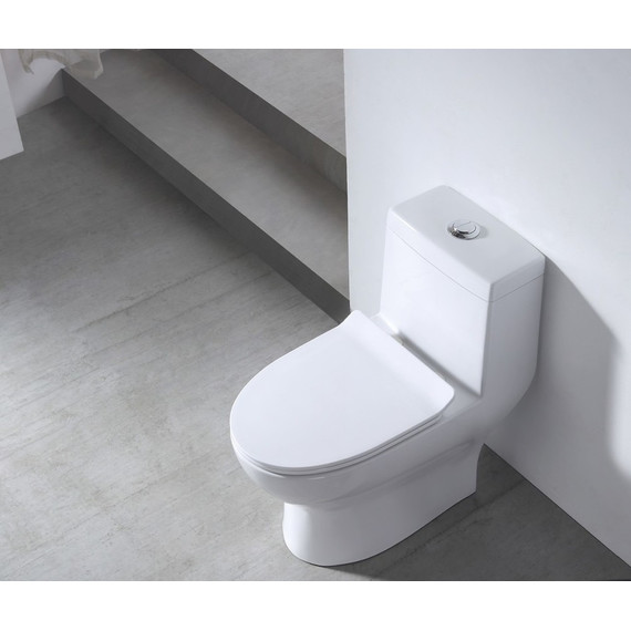 Унитаз-моноблок безободковый EvaGold EG050006 с тонкой крышкой микролифт - 2 Унитаз-моноблок безободковый EvaGold EG050006 с тонкой крышкой микролифт фото 2