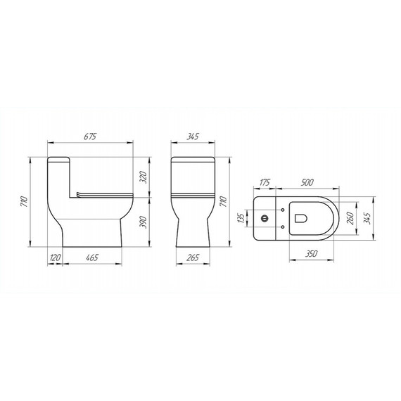 Унитаз-моноблок безободковый EvaGold EG050006 с тонкой крышкой микролифт - 4 Унитаз-моноблок безободковый EvaGold EG050006 с тонкой крышкой микролифт фото 4