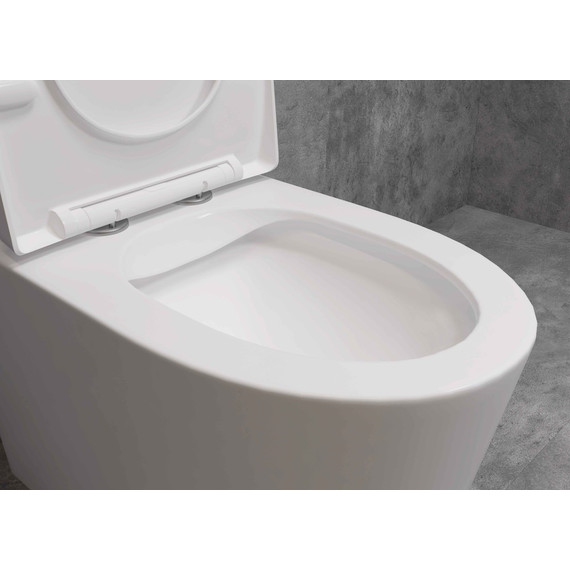 Унитаз-моноблок безободковый EvaGold EG050008 с тонкой крышкой микролифт - 9 Унитаз-моноблок безободковый EvaGold EG050008 с тонкой крышкой микролифт фото 9