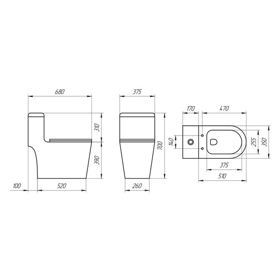 Унитаз-моноблок безободковый EvaGold EG050008 с тонкой крышкой микролифт - 17 Унитаз-моноблок безободковый EvaGold EG050008 с тонкой крышкой микролифт фото 17