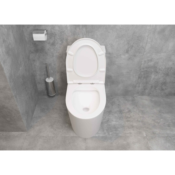 Унитаз-моноблок безободковый EvaGold EG050008 с тонкой крышкой микролифт - 6 Унитаз-моноблок безободковый EvaGold EG050008 с тонкой крышкой микролифт фото 6