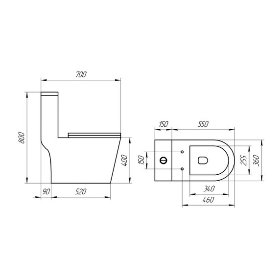 Унитаз-моноблок безободковый EvaGold EG050011 с тонкой крышкой микролифт - 13 Унитаз-моноблок безободковый EvaGold EG050011 с тонкой крышкой микролифт фото 13