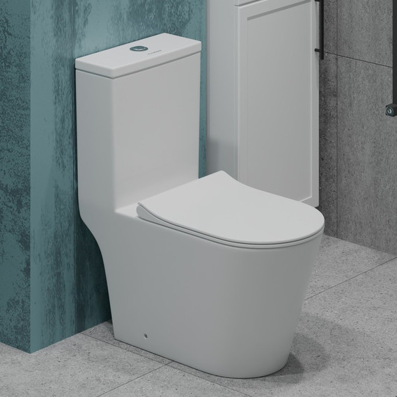 Унитаз-моноблок безободковый EvaGold EG050011 с тонкой крышкой микролифт - 5 Унитаз-моноблок безободковый EvaGold EG050011 с тонкой крышкой микролифт фото 5