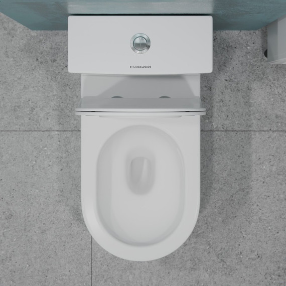 Унитаз-моноблок безободковый EvaGold EG050011 с тонкой крышкой микролифт - 8 Унитаз-моноблок безободковый EvaGold EG050011 с тонкой крышкой микролифт фото 8