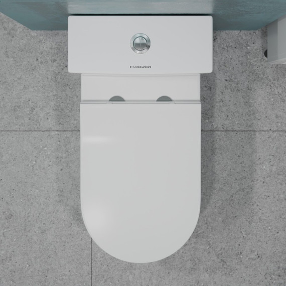 Унитаз-моноблок безободковый EvaGold EG050011 с тонкой крышкой микролифт - 9 Унитаз-моноблок безободковый EvaGold EG050011 с тонкой крышкой микролифт фото 9