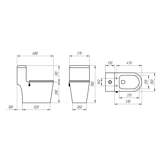 Унитаз-моноблок безободковый с функцией биде EvaGold EG050014 с тонкой крышкой микролифт - 8 Унитаз-моноблок безободковый с функцией биде EvaGold EG050014 с тонкой крышкой микролифт фото 8