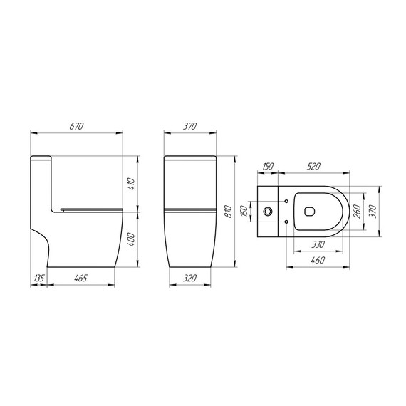 Унитаз-моноблок безободковый EvaGold EG050017 с тонкой крышкой микролифт - 11 Унитаз-моноблок безободковый EvaGold EG050017 с тонкой крышкой микролифт фото 11