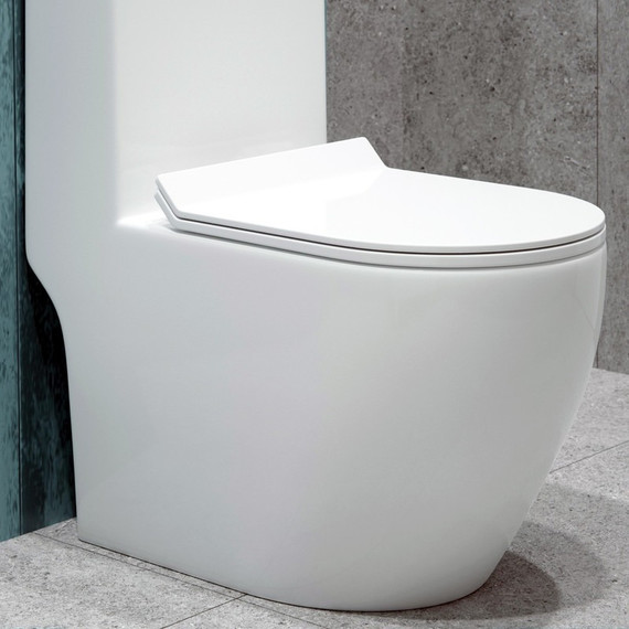 Унитаз-моноблок безободковый EvaGold EG050017 с тонкой крышкой микролифт - 5 Унитаз-моноблок безободковый EvaGold EG050017 с тонкой крышкой микролифт фото 5