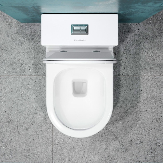Унитаз-моноблок безободковый EvaGold EG050017 с тонкой крышкой микролифт - 7 Унитаз-моноблок безободковый EvaGold EG050017 с тонкой крышкой микролифт фото 7