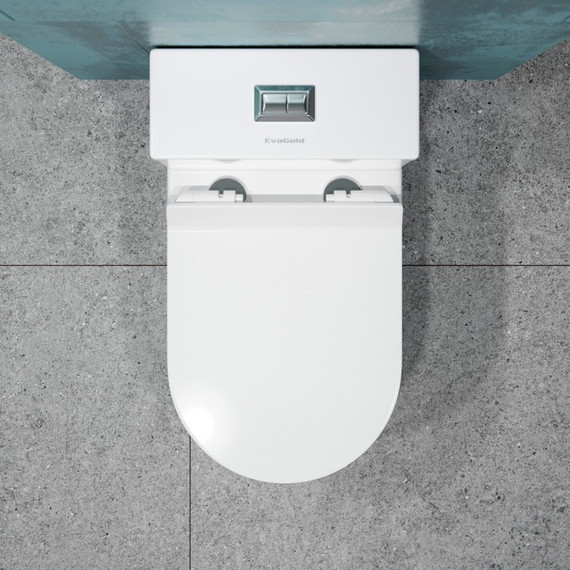 Унитаз-моноблок безободковый EvaGold EG050017 с тонкой крышкой микролифт - 8 Унитаз-моноблок безободковый EvaGold EG050017 с тонкой крышкой микролифт фото 8