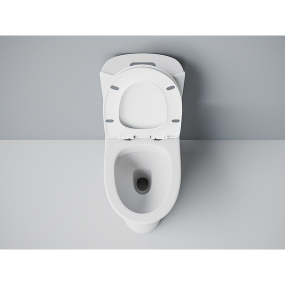 Унитаз-моноблок безободковый EvaGold EG050025 с тонкой крышкой микролифт фото 3