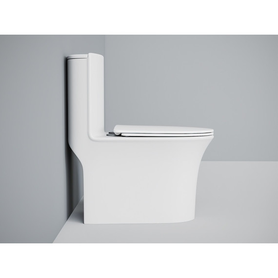 Унитаз-моноблок безободковый EvaGold EG050025 с тонкой крышкой микролифт фото 4