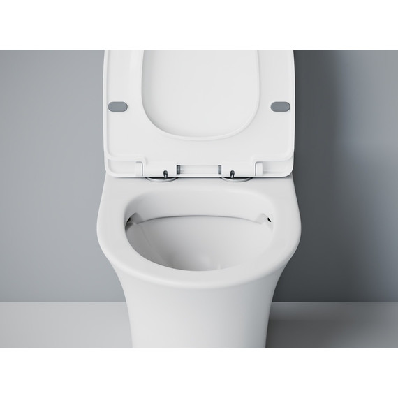 Унитаз-моноблок безободковый EvaGold EG050025 с тонкой крышкой микролифт фото 5