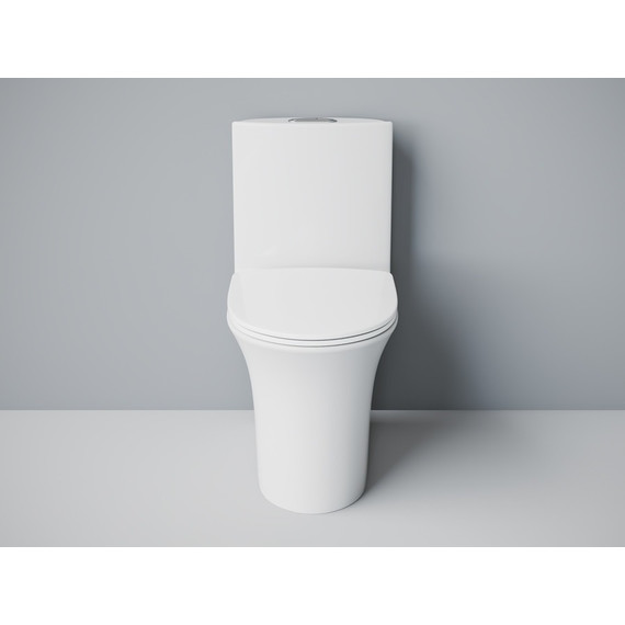 Унитаз-моноблок безободковый EvaGold EG050025 с тонкой крышкой микролифт фото 6