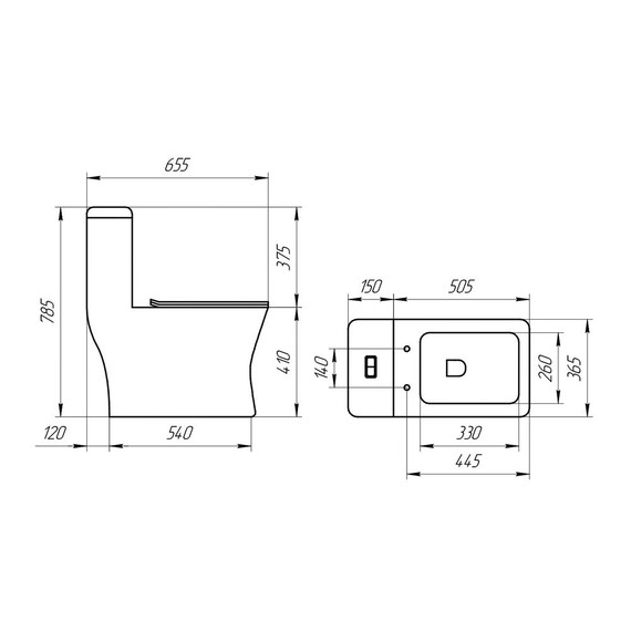 Унитаз-моноблок EvaGold EG050027 с тонкой крышкой микролифт фото 8