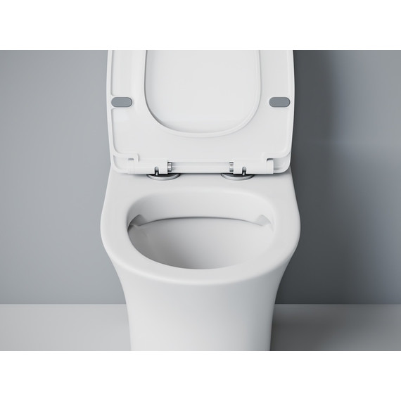 Унитаз-моноблок безободковый EvaGold EG050030 с тонкой крышкой микролифт - 4 Унитаз-моноблок безободковый EvaGold EG050030 с тонкой крышкой микролифт фото 4