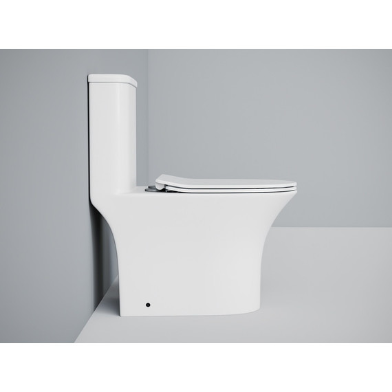 Унитаз-моноблок безободковый EvaGold EG050030 с тонкой крышкой микролифт - 5 Унитаз-моноблок безободковый EvaGold EG050030 с тонкой крышкой микролифт фото 5