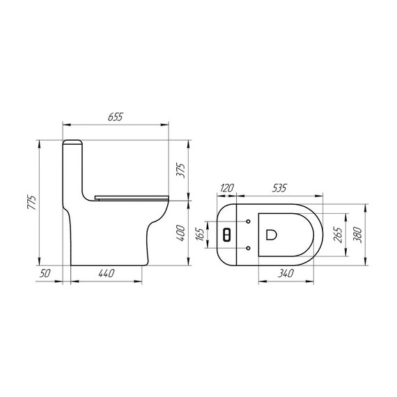 Унитаз-моноблок безободковый EvaGold EG050030 с тонкой крышкой микролифт - 8 Унитаз-моноблок безободковый EvaGold EG050030 с тонкой крышкой микролифт фото 8