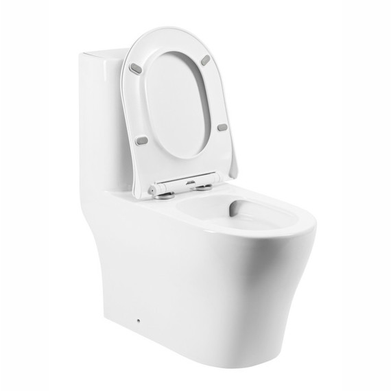 Унитаз-моноблок безободковый EvaGold EG050033 с тонкой крышкой микролифт - 10 Унитаз-моноблок безободковый EvaGold EG050033 с тонкой крышкой микролифт фото 10