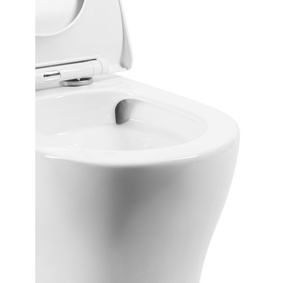 Унитаз-моноблок безободковый EvaGold EG050033 с тонкой крышкой микролифт - 11 Унитаз-моноблок безободковый EvaGold EG050033 с тонкой крышкой микролифт фото 11