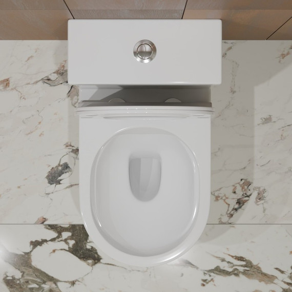 Унитаз-моноблок безободковый EvaGold EG050034 с тонкой крышкой микролифт фото 4